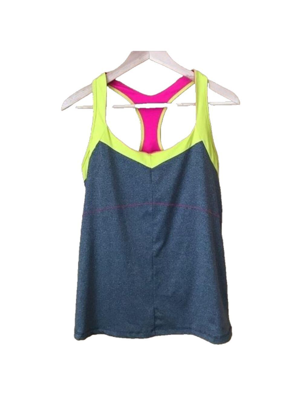 New Balance Lightning Dry neon racer back tank size large